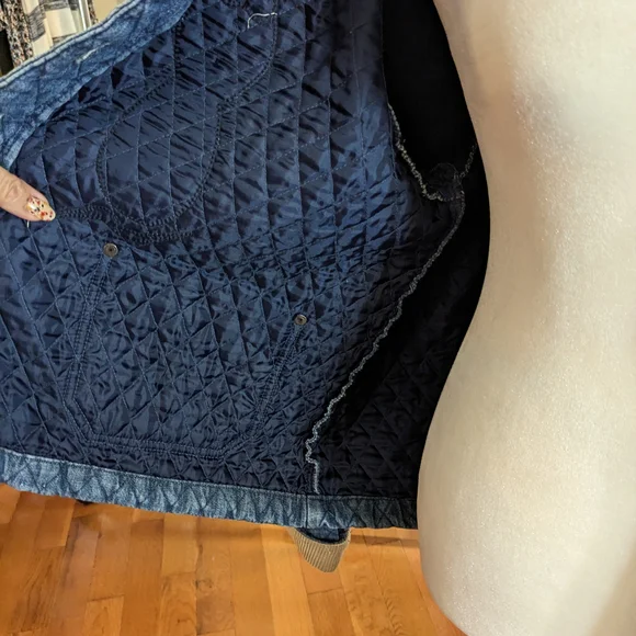 Women's Blue Denim Snowman Jacket - Picture 7 of 10